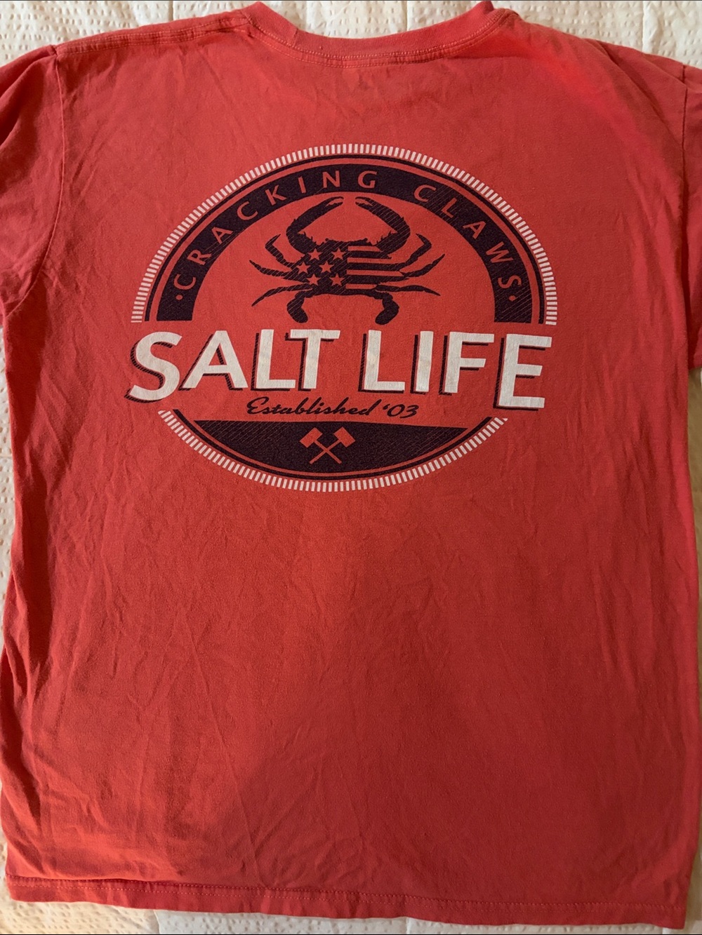 Salt Life Coral-Red Short Sleeve Graphic Tee